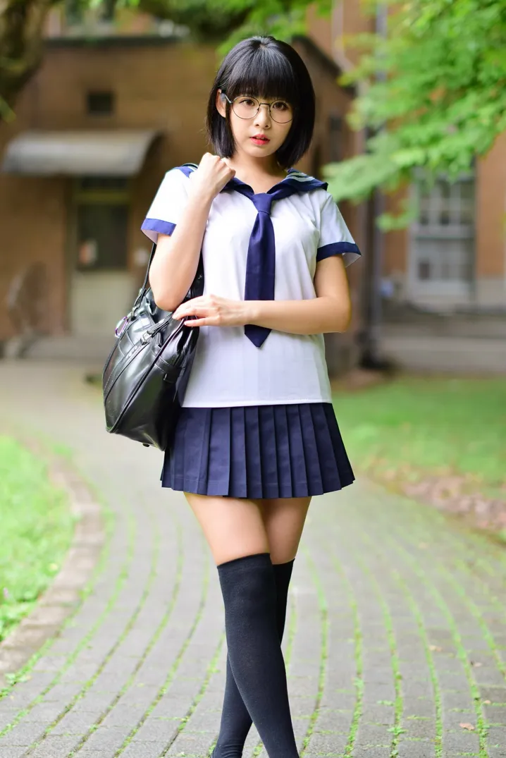 [Mzsock] NO.171 Hailin student uniform street photography#[73P]-7